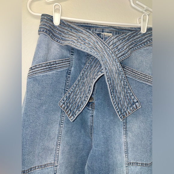 Ulla Johnson Otto High Waisted Straight Leg Tie Waist Designer Denim Jeans NWOT - Picture 4 of 12